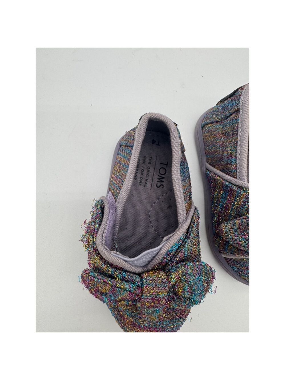 Girls TOMS Shoes Size T4 Multi-color - Picture 7 of 7